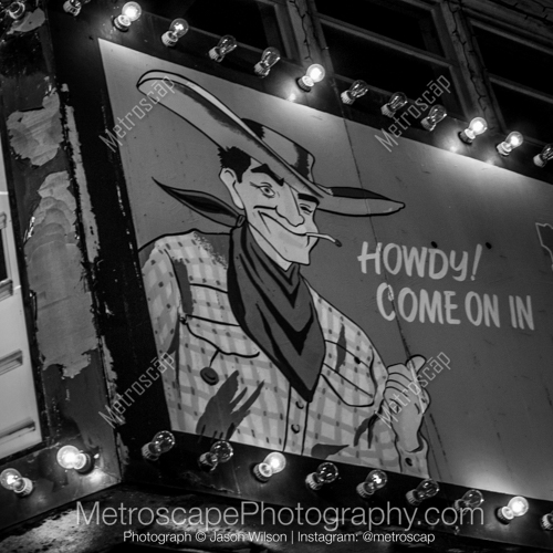 Framed Black and White Print of The Sign Above the Bluegrass Inn