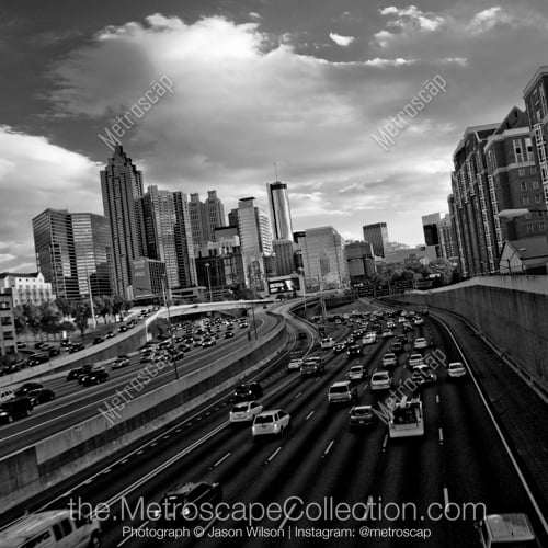 The Atlanta Skyline at Rush Hour