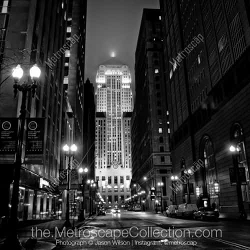 LaSalle Street Deadends into the Chicago Board of Trade Building