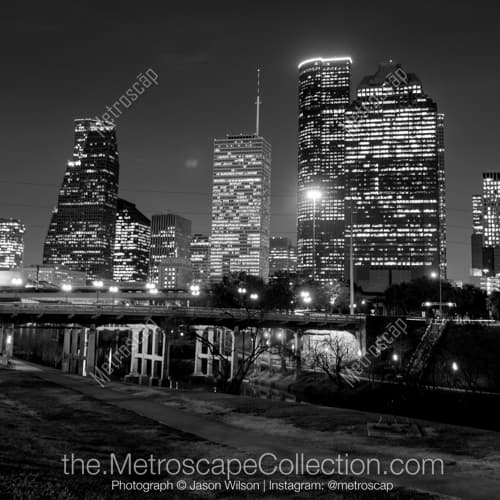 The Houston Skyline from Buffalo Bayou
