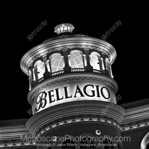 The Very Top of the Bellagio Hotel on the Las Vegas Strip