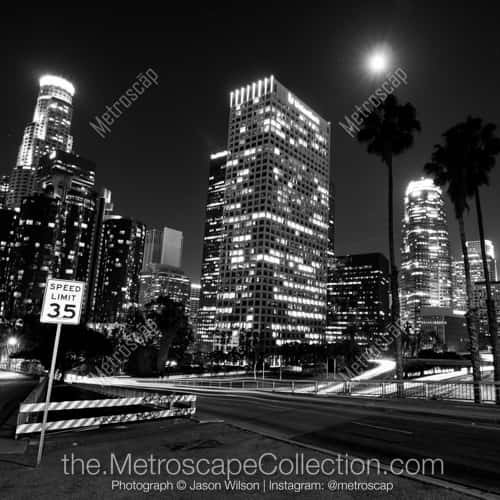 The Los Angeles Skyline from West Fourth Street