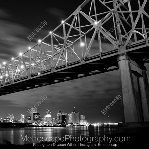 The New Orleans Skyline and Ponchartrain Expressway Bridge