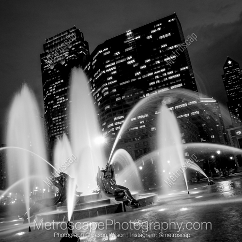 The Swann Fountain in Logan Square
