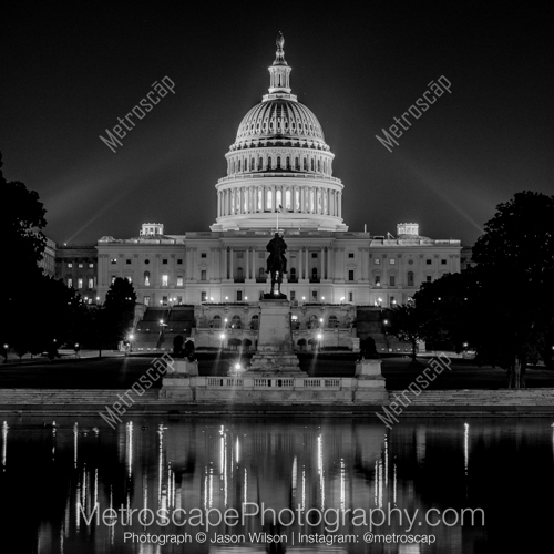 The Ulysses S Grant Memorial and US Capitol Building