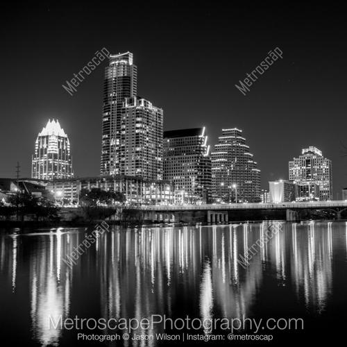 The New Austin Skyline at Night Featuring the Austonian