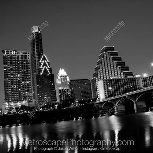 The New Austin Skyline at Night on the Colorado