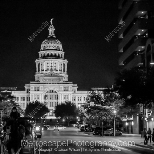 The Texas Statehouse from Congress Avenue