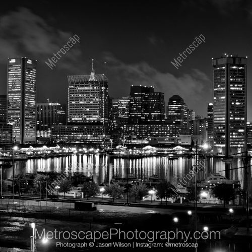 The Baltimore Skyline Over Looking the Inner Harbor from Federal Hill