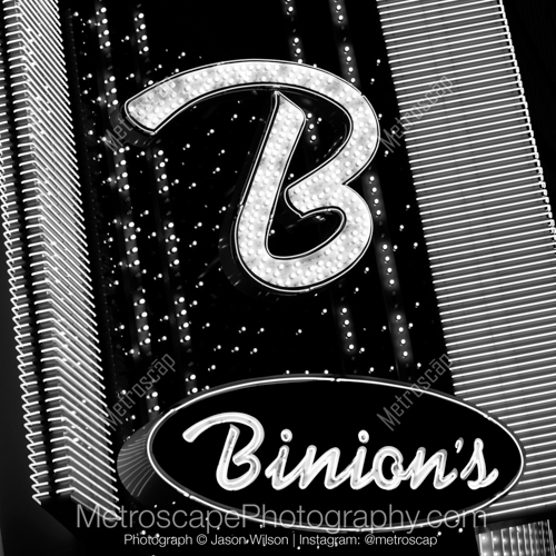 The Binion's Hotel Sign at the Freemont Street Experience