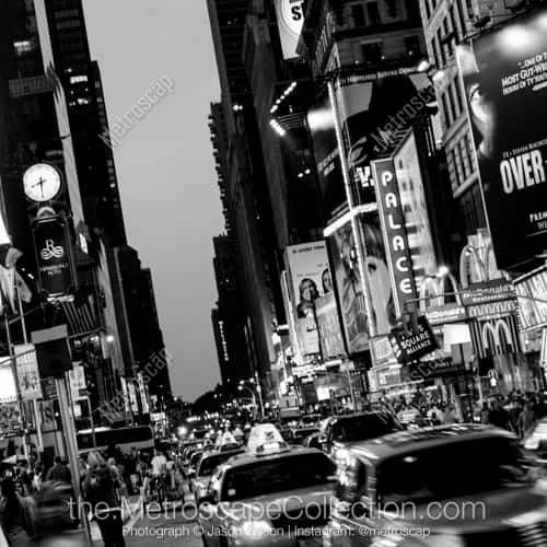 Taxi Cabs Clog Times Square in New York City