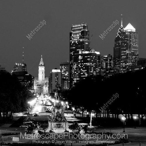 The Philadelphia Skyline from the Art Museum
