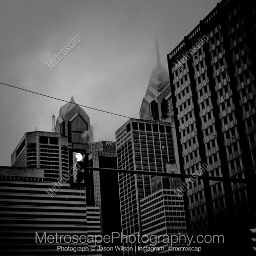 A Foggy Philadelphia Cityscape
