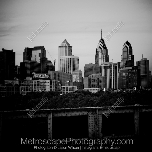 The Philadelphia Skyline from the South Street Bridge