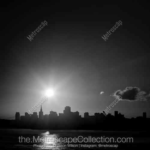 The Sun Rises Above the San Francisco Skyline