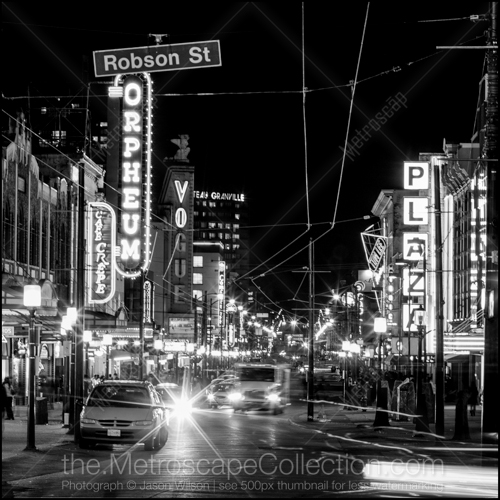 Granville Ave Through Downtown Vancouver