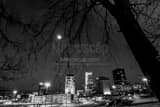 Akron Ohio Skyline Black and White Horizontal Akron Ohio Skyline black and white