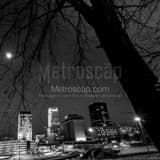 Akron Ohio Skyline Black and White Square Akron Ohio Skyline black and white