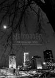 Akron Ohio Skyline Black and White Vertical Akron Ohio Skyline black and white