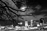 Akron Skyline Black and White Horizontal Akron Skyline black and white
