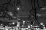 Akron Skyline Mlk Blvd Black and White Horizontal Akron Skyline Mlk Blvd black and white