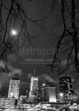 Akron Skyline Mlk Blvd Black and White Vertical Akron Skyline Mlk Blvd black and white