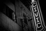 Civic Theater Sign Black and White Horizontal Civic Theater Sign black and white
