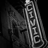 Civic Theater Sign Black and White Square Civic Theater Sign black and white