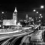 Atlanta Skyline Black and White Square Atlanta Skyline black and white