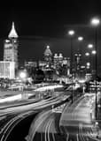 Atlanta Skyline Black and White Vertical Atlanta Skyline black and white