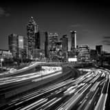 Downtown Atlanta Skyline Black and White Square Downtown Atlanta Skyline black and white