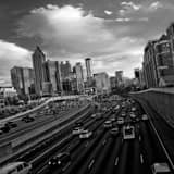 Downtown Atlanta Skyline Black and White Square Downtown Atlanta Skyline black and white
