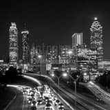 Downtown Atlanta Skyline Black and White Square Downtown Atlanta Skyline black and white
