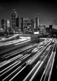 Downtown Atlanta Skyline Black and White Vertical Downtown Atlanta Skyline black and white
