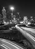 Downtown Atlanta Skyline Black and White Vertical Downtown Atlanta Skyline black and white