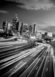 Downtown Atlanta Skyline Black and White Vertical Downtown Atlanta Skyline black and white