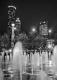 Downtown Atlanta Skyline Black and White Vertical Downtown Atlanta Skyline black and white