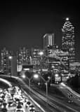 Downtown Atlanta Skyline Black and White Vertical Downtown Atlanta Skyline black and white