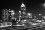 Midtown Atlanta Skyline Black and White Horizontal Midtown Atlanta Skyline black and white