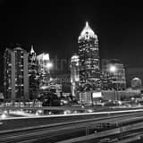Midtown Atlanta Skyline Black and White Square Midtown Atlanta Skyline black and white