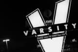 The Varsity Sign Black and White Horizontal The Varsity Sign black and white