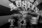 Austin Live Music Capital Mural Black and White Horizontal Austin Live Music Capital Mural black and white