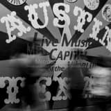 Austin Live Music Capital Mural Black and White Square Austin Live Music Capital Mural black and white