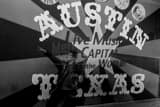 Austin Live Musica Capitlal World Mural Black and White Horizontal Austin Live Musica Capitlal World Mural black and white