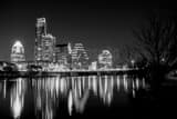 Austin Texas Skyline Black and White Horizontal Austin Texas Skyline black and white