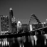 Austin Tx Skyline Black and White Square Austin Tx Skyline black and white