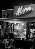 Home Slice Take Out Window Black and White Vertical Home Slice Take Out Window black and white