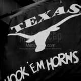 Hook Em Horns Banner On Sixth Black and White Square Hook Em Horns Banner On Sixth black and white