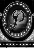 Paramount Theater Sign Black and White Vertical Paramount Theater Sign black and white