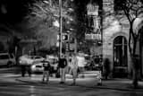 People Crossing Street At Sixth And San Jacinto Black and White Horizontal People Crossing Street At Sixth And San Jacinto black and white